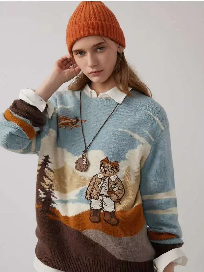 Adventure Bear Sweater Front View
